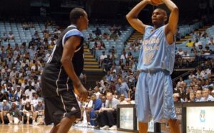 a basketball players in a game