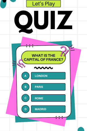 a quiz game with text